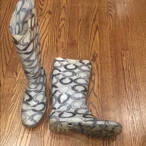 Coach rain boots size 11